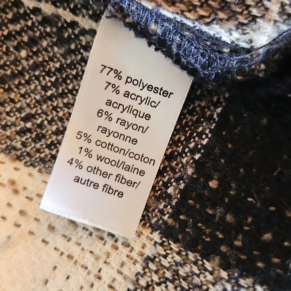 Plaid Button-Up Shirt Jacket Xl - Picture 4 of 5